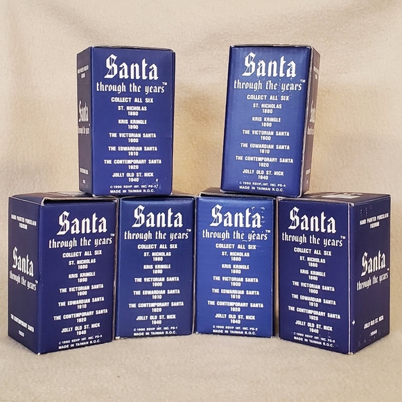 Santas Through The Years Set of 6 Hand Painted Figurines - Picture 10 of 12